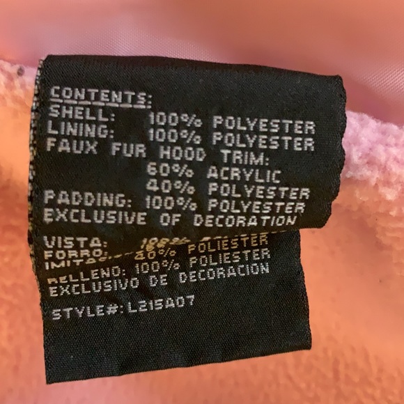 London Fog gray/pink girls puffer coat! - Picture 10 of 10